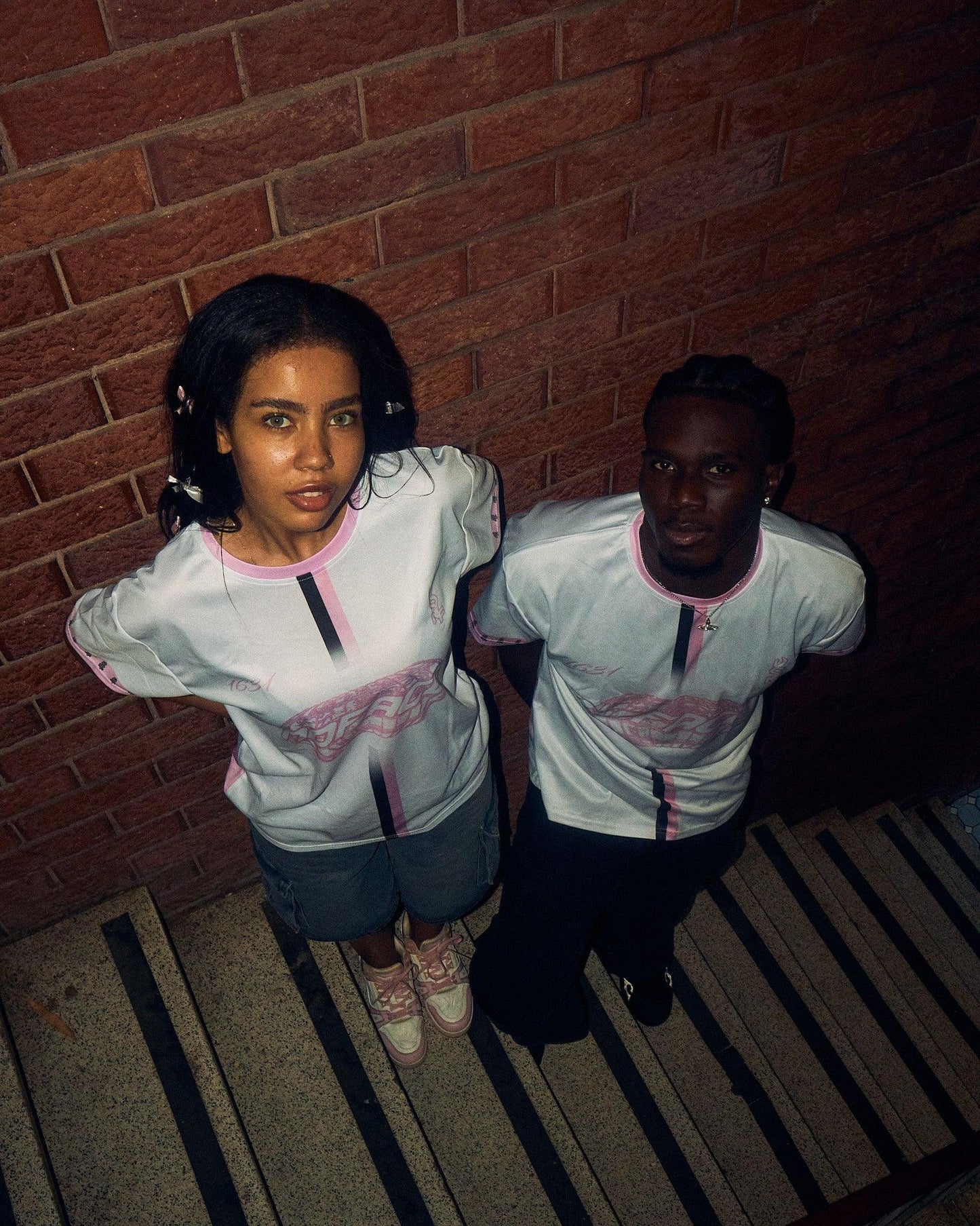 NO FACE JERSEY 'WHITE & PINK' - NO FACE