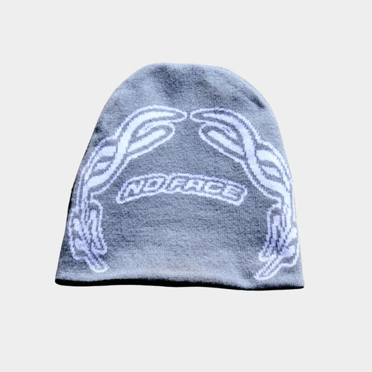 REVERSIBLE BEANIE BLACK & GREY - NO FACE