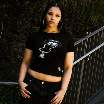24K ESSENCE BABY TEE (BLACK) - NO FACE