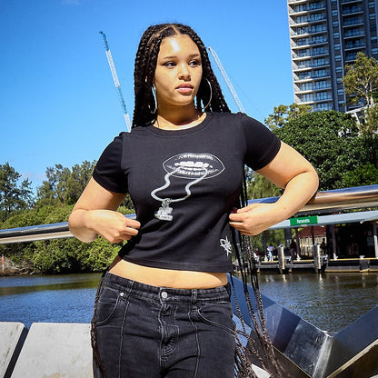 24K ESSENCE BABY TEE (BLACK) - NO FACE