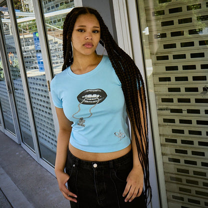 24K ESSENCE BABY TEE (BLUE) - NO FACE