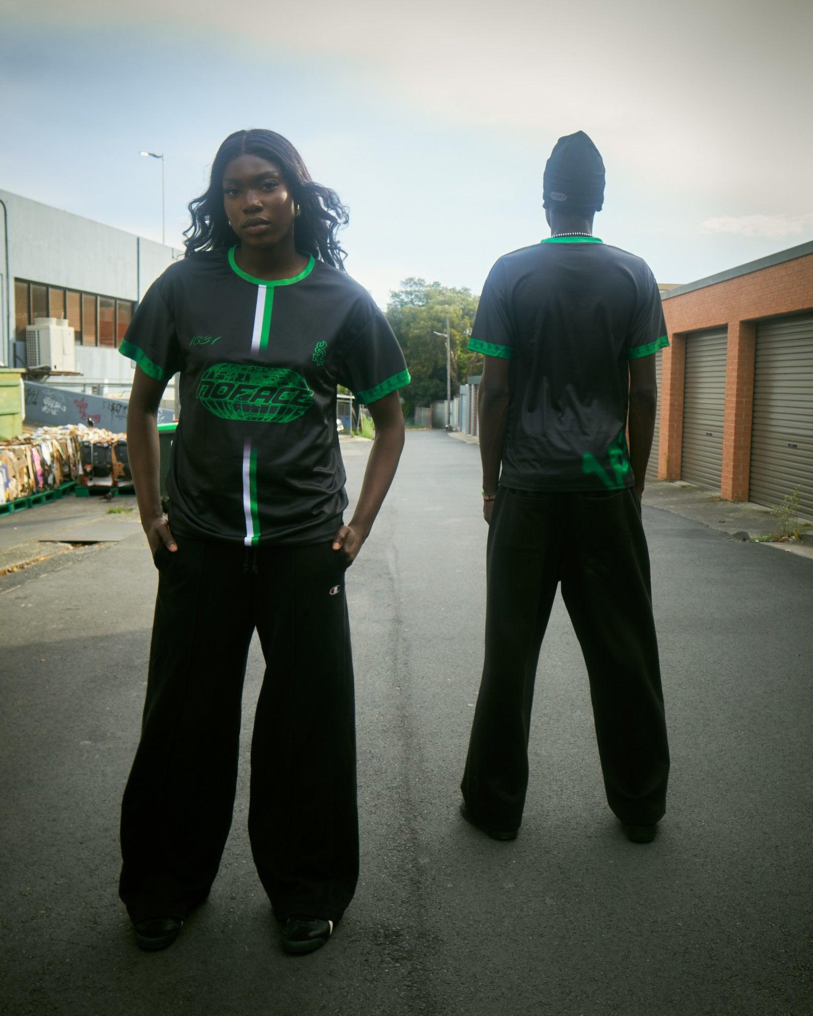 NO FACE JERSEY BLACK & GREEN - NO FACE