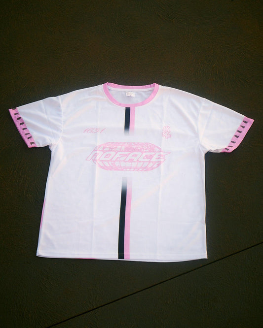 NO FACE JERSEY 'WHITE & PINK' - NO FACE