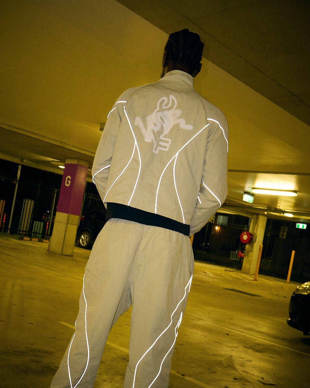 BEIGE REFLECTIVE PANT - NO FACE