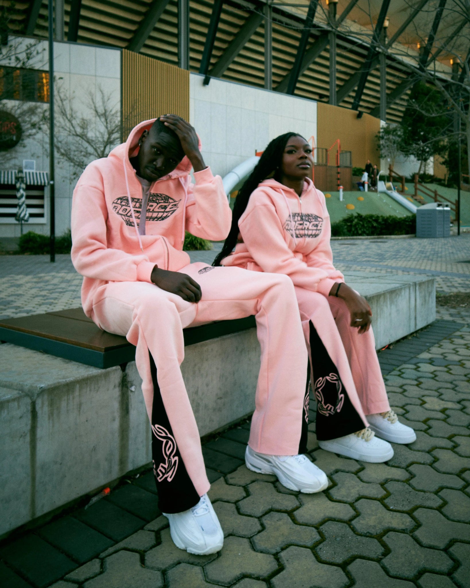 NO FACE FLAIR PANTS (PINK + BLACK) - NO FACE