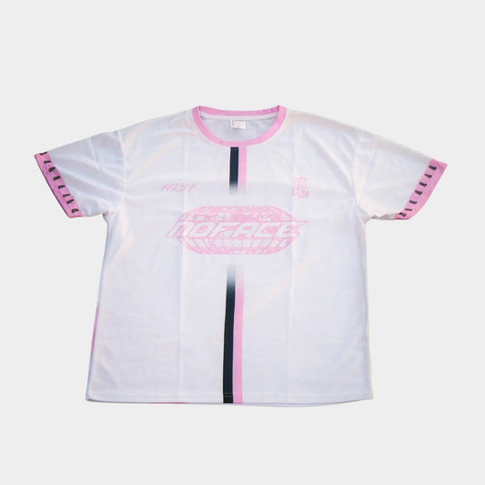 NO FACE JERSEY 'WHITE & PINK' - NO FACE