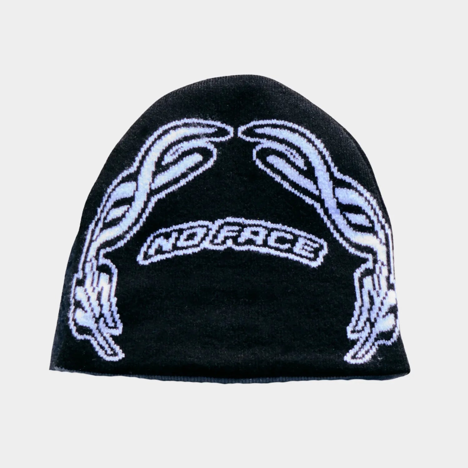 REVERSIBLE BEANIE BLACK & GREY - NO FACE