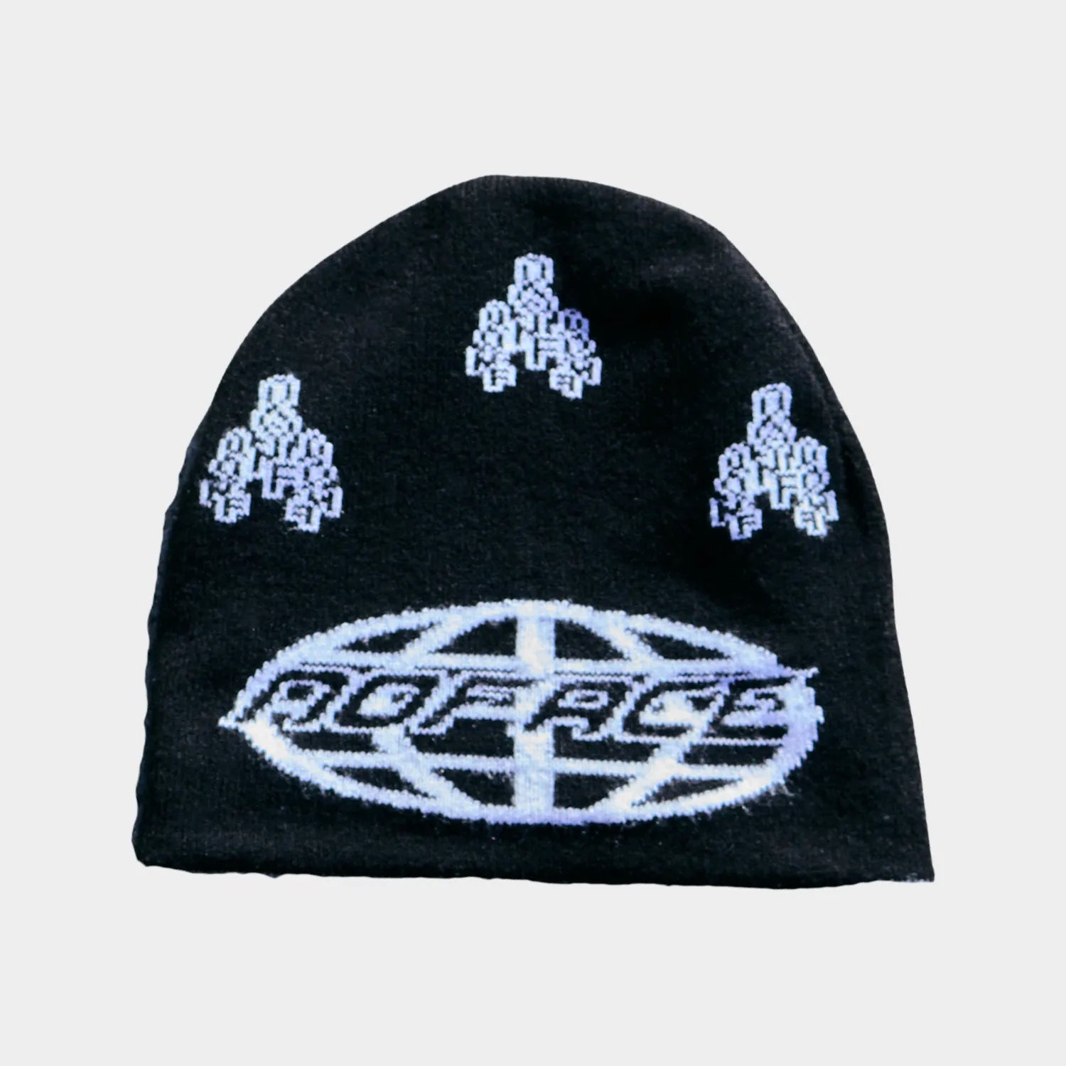 REVERSIBLE BEANIE BLACK & GREY - NO FACE