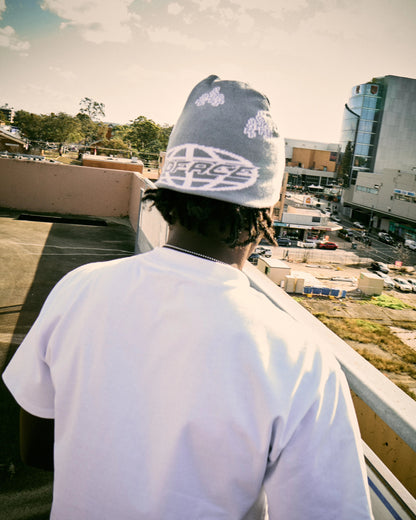 REVERSIBLE BEANIE BLACK & GREY - NO FACE