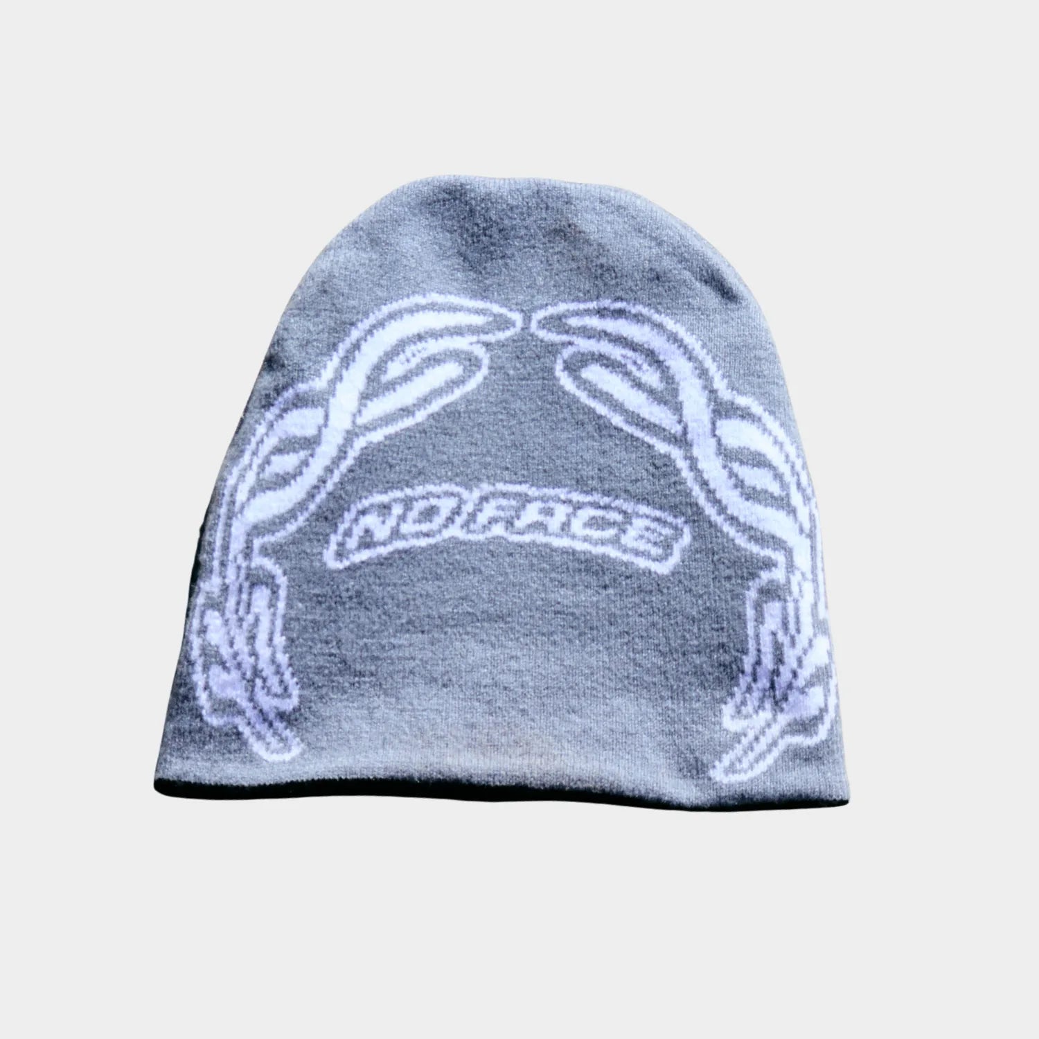 REVERSIBLE BEANIE BLACK & GREY - NO FACE