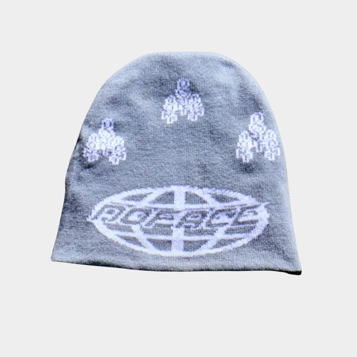 REVERSIBLE BEANIE BLACK & GREY - NO FACE