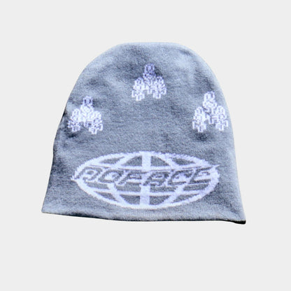 REVERSIBLE BEANIE BLACK & GREY - NO FACE