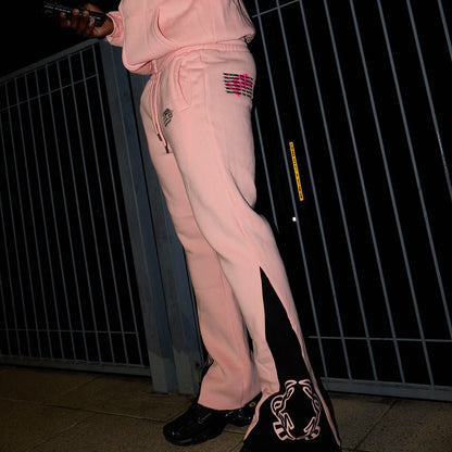 TRUE IDENTITY FLARE PANTS: PINK - NO FACE
