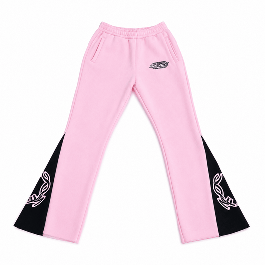 TRUE IDENTITY FLARE PANTS: PINK - NO FACE