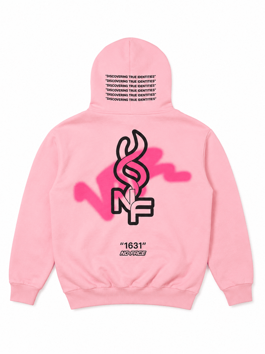 TRUE IDENTITY ZIP HOODIE: PINK - NO FACE